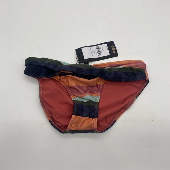 ViX stripe fold over bikini bottoms NWT